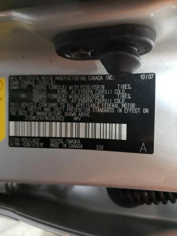 Photo 10 from auction – 2008 LEXUS RX 350 with VIN 2T2HK31U18C083922
