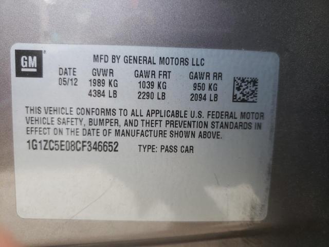 Photo 10 from auction – 2012 CHEVROLET MALIBU 1LT with VIN 1G1ZC5E08CF346652