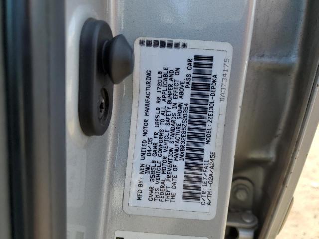 Photo 10 from auction – 2005 TOYOTA COROLLA CE with VIN 1NXBR32E85Z520354