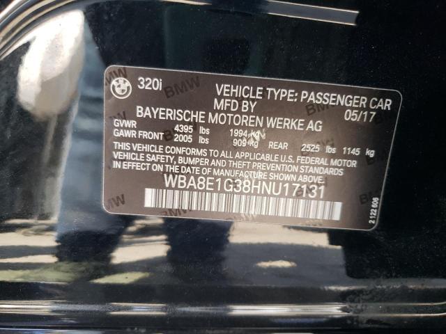 Photo 10 from auction – 2017 BMW 320 I with VIN WBA8E1G38HNU17131