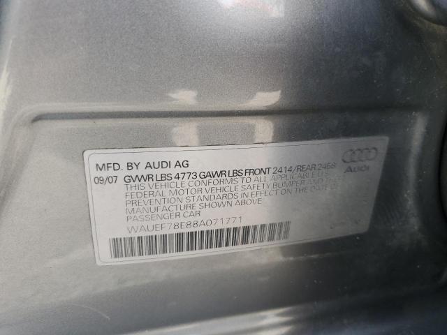 صورة رقم 10 من المزاد - 2008 AUDI A4 S-LINE مع VIN WAUEF78E88A071771