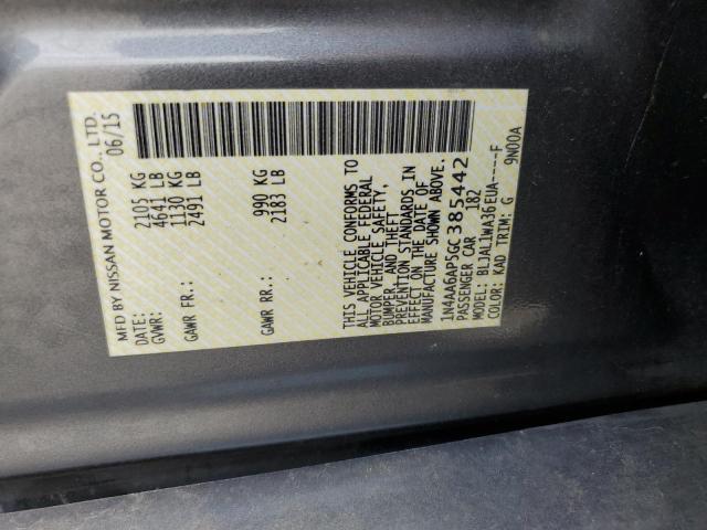Photo 10 from auction – 2016 NISSAN MAXIMA 3.5 with VIN 1N4AA6AP5GC385442