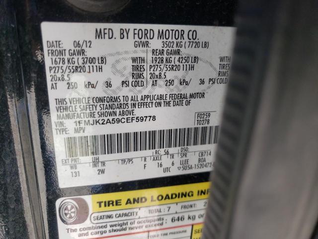 Photo 10 from auction – 2012 FORD EXPEDITION with VIN 1FMJK2A59CEF59778
