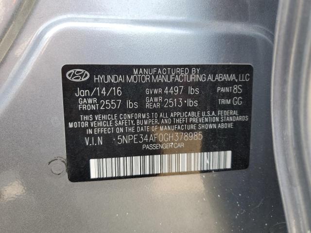 Photo 10 from auction – 2016 HYUNDAI SONATA SPO with VIN 5NPE34AF0GH378985