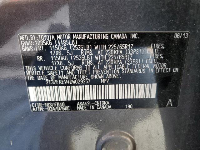 Photo 10 from auction – 2013 TOYOTA RAV4 LE with VIN 2T3ZFREV4DW029257