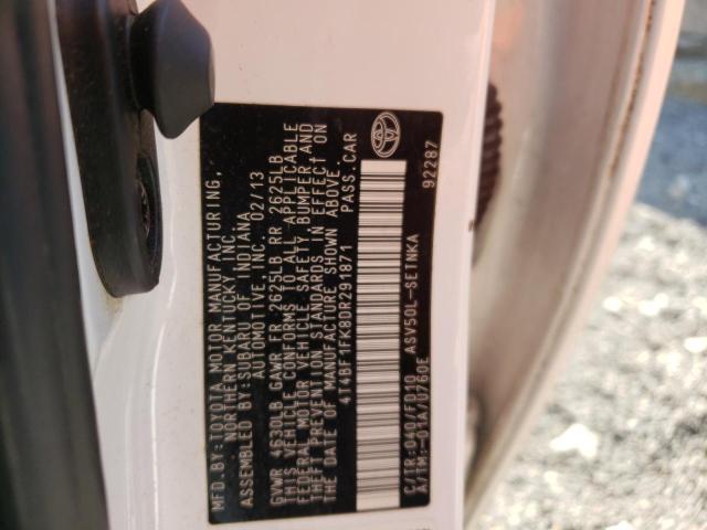 Photo 10 from auction – 2013 TOYOTA CAMRY L with VIN 4T4BF1FK8DR291871