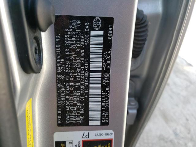 Photo 10 from auction – 2016 TOYOTA CAMRY LE with VIN 4T1BF1FKXGU588123