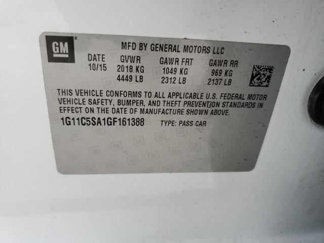 Photo 10 from auction – 2016 CHEVROLET MALIBU LIM with VIN 1G11C5SA1GF161388