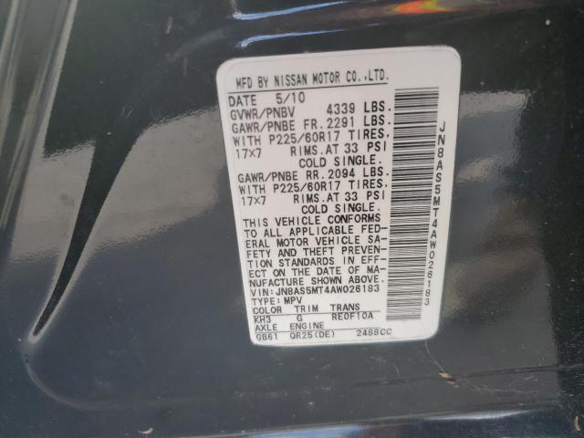 Photo 10 from auction – 2010 NISSAN ROGUE S with VIN JN8AS5MT4AW026183