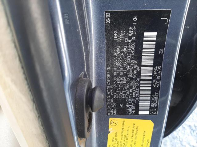 Photo 10 from auction – 2003 TOYOTA HIGHLANDER with VIN JTEHF21A130136190
