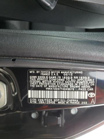 Photo 10 from auction – 2015 TOYOTA YARIS with VIN VNKKTUD37FA049878