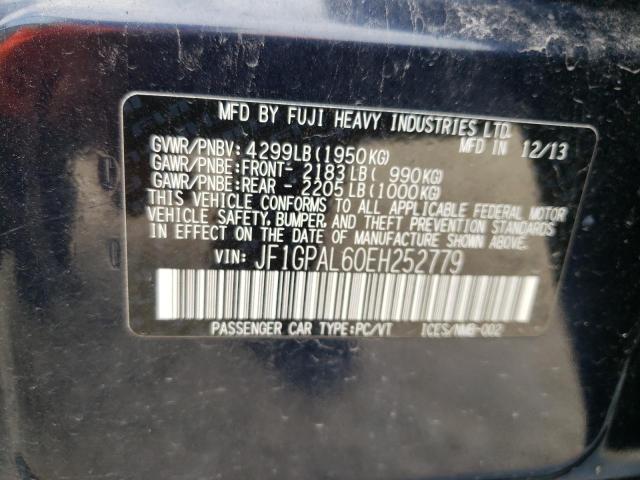 Photo 10 from auction – 2014 SUBARU IMPREZA SP with VIN JF1GPAL60EH252779