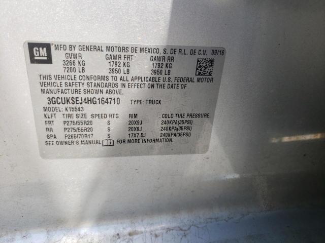 Photo 10 from auction – 2017 CHEVROLET SILVERADO with VIN 3GCUKSEJ4HG164710