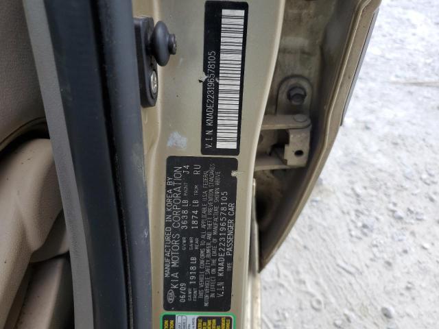 Photo 10 from auction – 2009 KIA RIO BASE with VIN KNADE223196578105