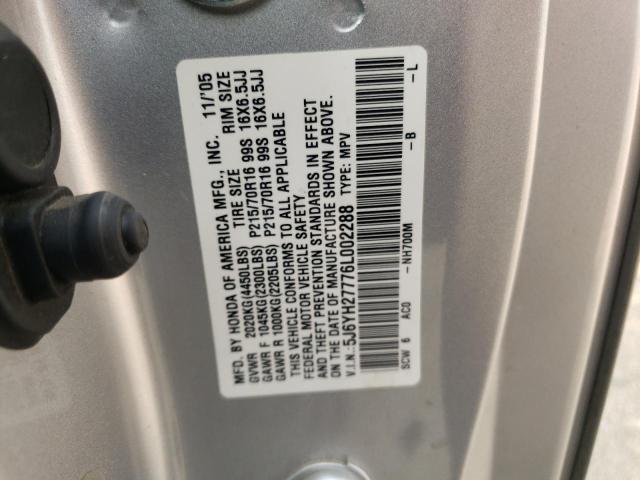Photo 10 from auction – 2006 HONDA ELEMENT EX with VIN 5J6YH27776L002288