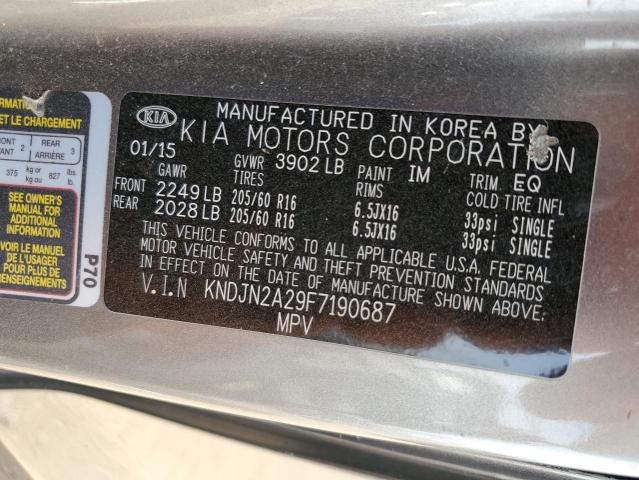 Photo 10 from auction – 2015 KIA SOUL with VIN KNDJN2A29F7190687
