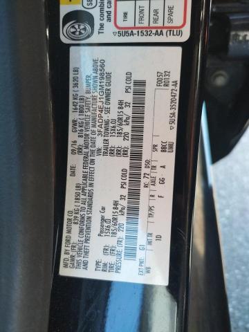 Photo 10 from auction – 2016 FORD FIESTA SE with VIN 3FADP4EJ1GM198560