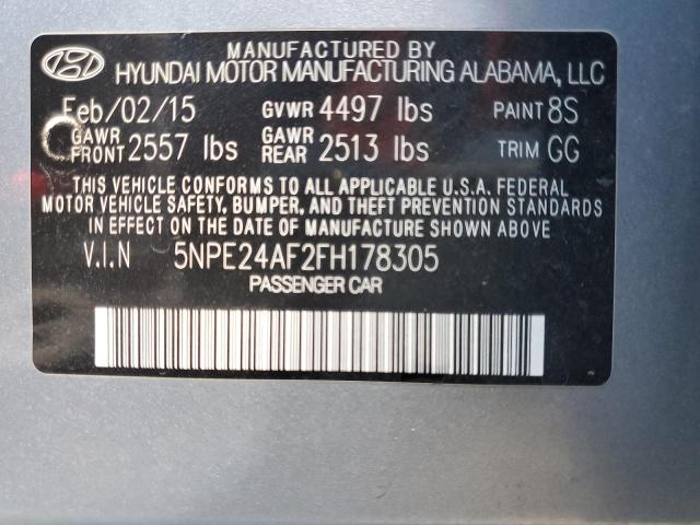 Photo 10 from auction – 2015 HYUNDAI SONATA SE with VIN 5NPE24AF2FH178305