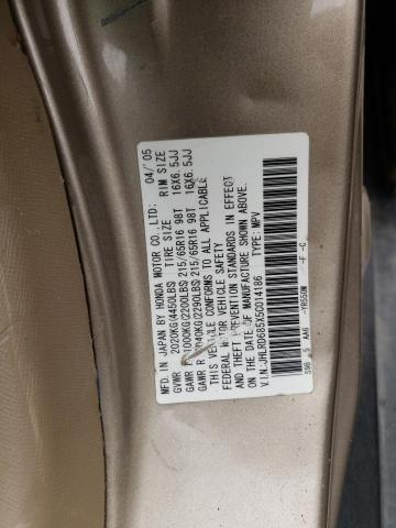 Photo 10 from auction – 2005 HONDA CR-V LX with VIN JHLRD685X5C014186