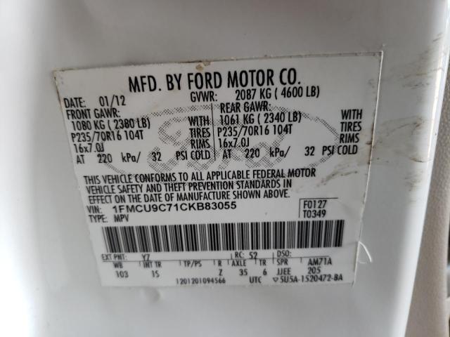 Photo 10 from auction – 2012 FORD ESCAPE XLS with VIN 1FMCU9C71CKB83055