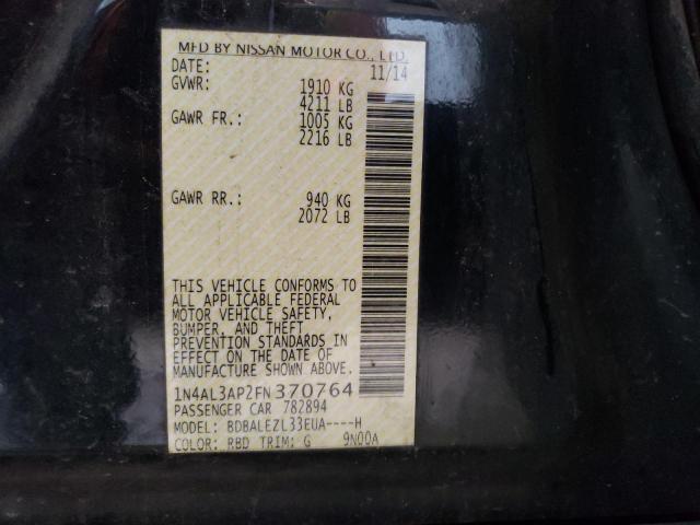Photo 10 from auction – 2015 NISSAN ALTIMA 2.5 with VIN 1N4AL3AP2FN370764