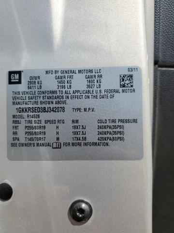 Photo 10 from auction – 2011 GMC ACADIA SLT with VIN 1GKKRSED3BJ342078