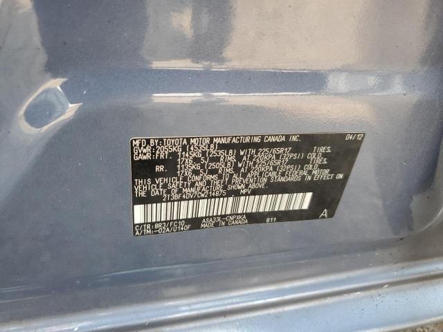 Photo 10 from auction – 2012 TOYOTA RAV4 with VIN 2T3BF4DV7CW214875