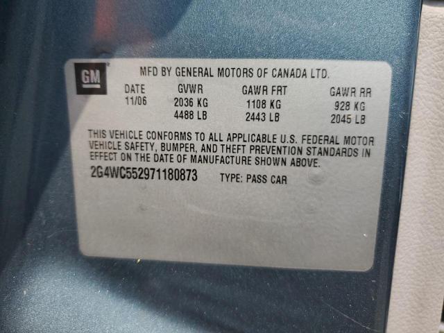 Снимка 10 от търг – 2007 BUICK LACROSSE C с VIN 2G4WC552971180873