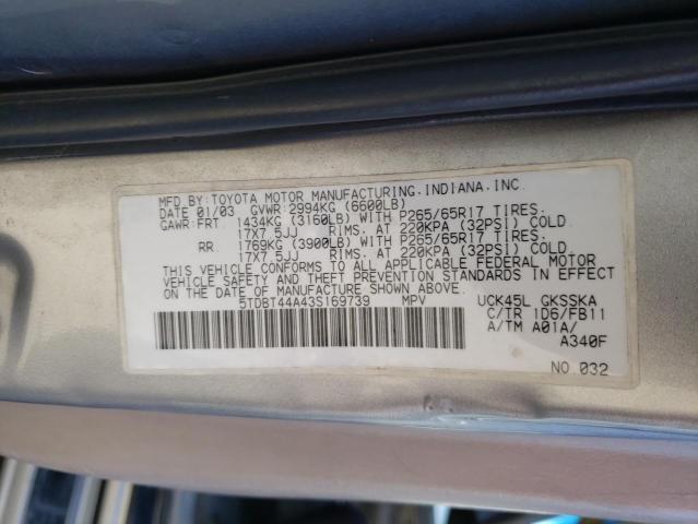 Zdjęcie 10 z aukcji – 2003 TOYOTA SEQUOIA SR z VIN 5TDBT44A43S169739