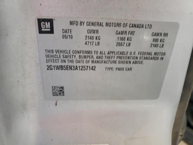 Photo 10 from auction – 2010 CHEVROLET IMPALA LT with VIN 2G1WB5EN3A1257142