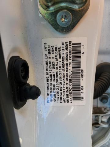 Photo 10 from auction – 2016 HONDA CIVIC EXL with VIN 19XFC1F78GE036757