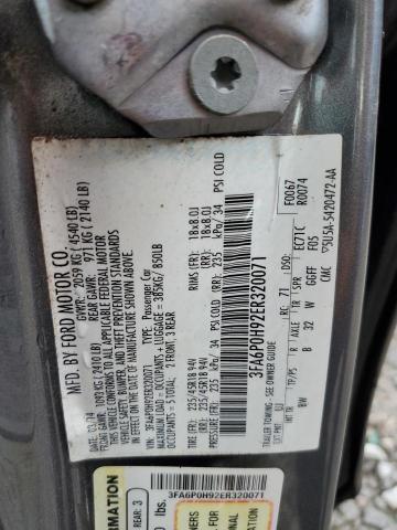 Photo 10 from auction – 2014 FORD FUSION SE with VIN 3FA6P0H92ER320071