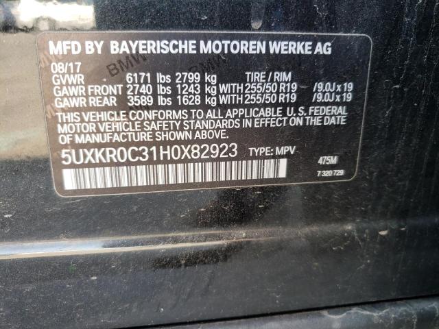 Photo 10 from auction – 2017 BMW X5 XDRIVE3 with VIN 5UXKR0C31H0X82923