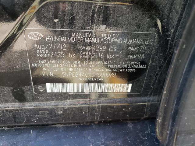 Photo 10 from auction – 2013 HYUNDAI SONATA GLS with VIN 5NPEB4ACXDH590989