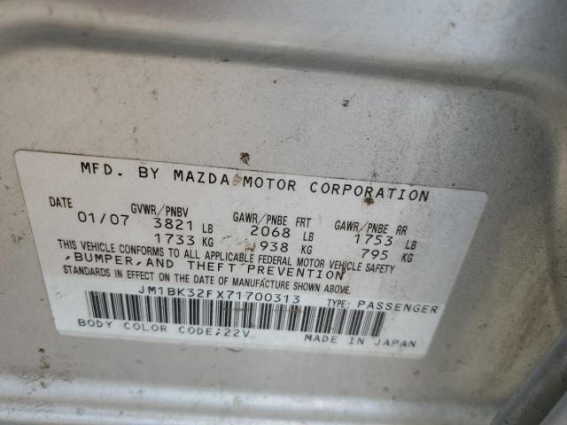 Photo 10 from auction – 2007 MAZDA 3 I with VIN JM1BK32FX71700313