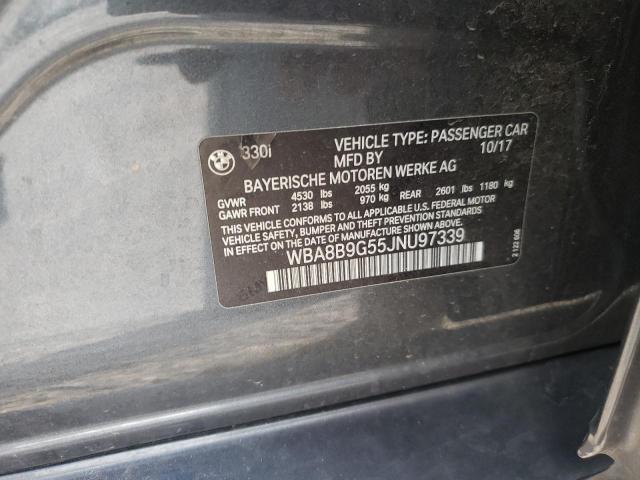 Photo 10 from auction – 2018 BMW 330 I with VIN WBA8B9G55JNU97339