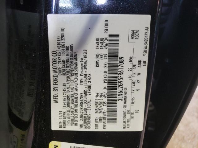 Photo 10 from auction – 2015 LINCOLN MKZ with VIN 3LN6L2G95FR617089