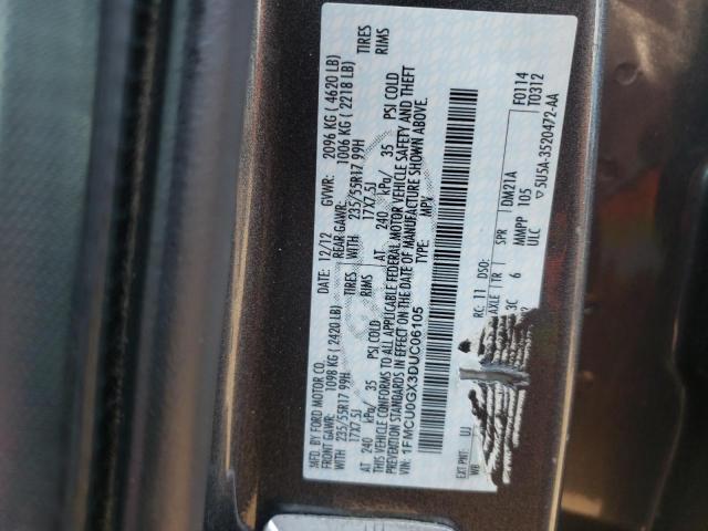 Photo 10 from auction – 2013 FORD ESCAPE SE with VIN 1FMCU0GX3DUC06105