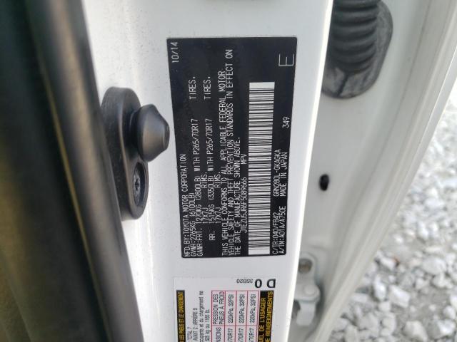 Photo 10 from auction – 2015 TOYOTA 4RUNNER SR with VIN JTEZU5JR6F5089666