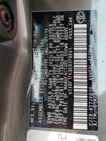 Photo 10 from auction – 2014 TOYOTA CAMRY L with VIN 4T4BF1FK9ER378891