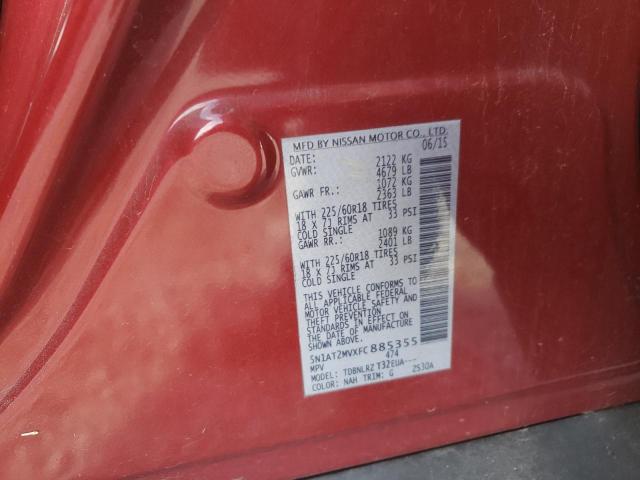 Photo 10 from auction – 2015 NISSAN ROGUE S with VIN 5N1AT2MVXFC885355