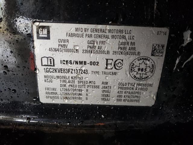 Photo 10 from auction – 2015 CHEVROLET SILVERADO with VIN 1GC2KVE83FZ137243