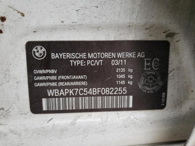 Photo 10 from auction – 2011 BMW 328 XI with VIN WBAPK7C54BF082255