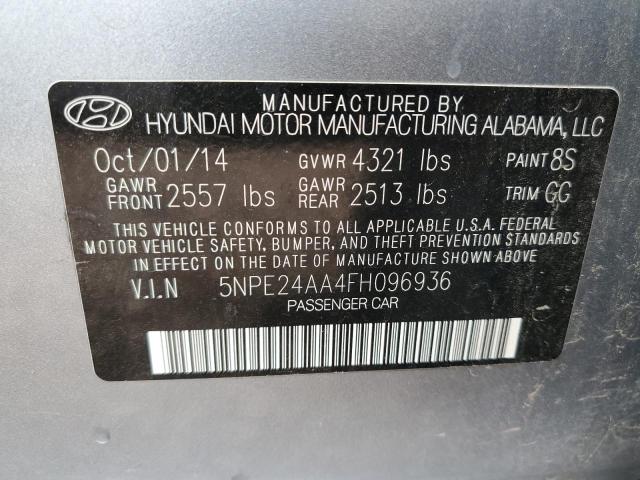 Photo 10 from auction – 2015 HYUNDAI SONATA ECO with VIN 5NPE24AA4FH096936