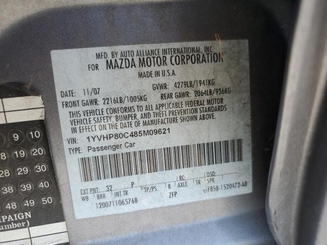 Photo 10 from auction – 2008 MAZDA 6 I with VIN 1YVHP80C485M09621