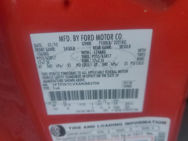 Photo 10 from auction – 2010 FORD F150 SUPER with VIN 1FTFW1CVXAKB83709