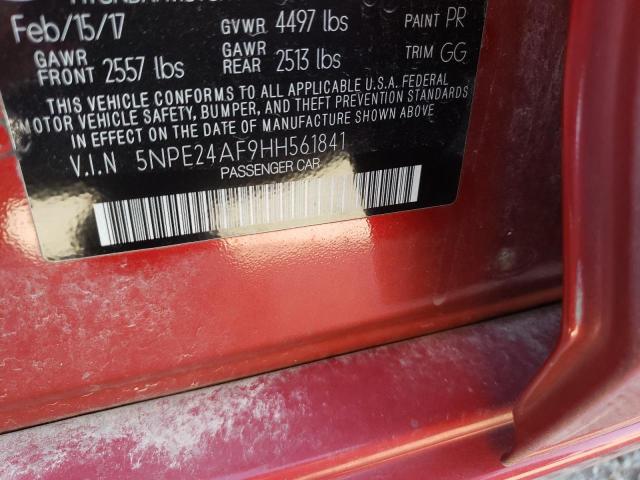 Photo 10 from auction – 2017 HYUNDAI SONATA SE with VIN 5NPE24AF9HH561841