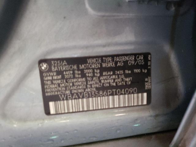 Photo 10 from auction – 2006 BMW 325 I with VIN WBAVB13586PT04090