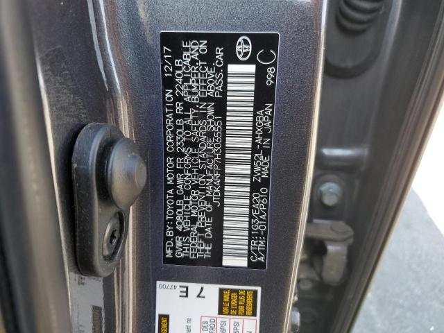 Photo 10 from auction – 2017 TOYOTA PRIUS PRIM with VIN JTDKARFP7H3065551