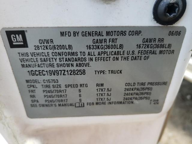 Photo 10 from auction – 2007 CHEVROLET SILVERADO with VIN 1GCEC19V97Z128258